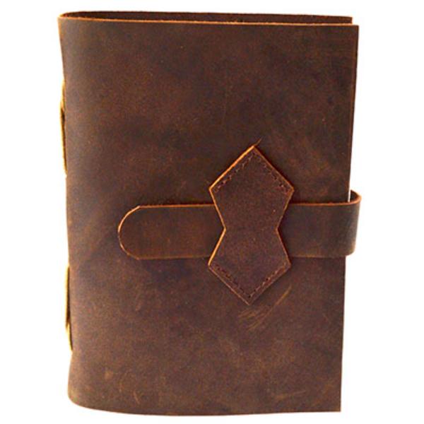 Picture of Azuregreen BBBS003 4.5 x 6.5 in. Brown Leather Journal with Strap - 240 Pages - Unlined
