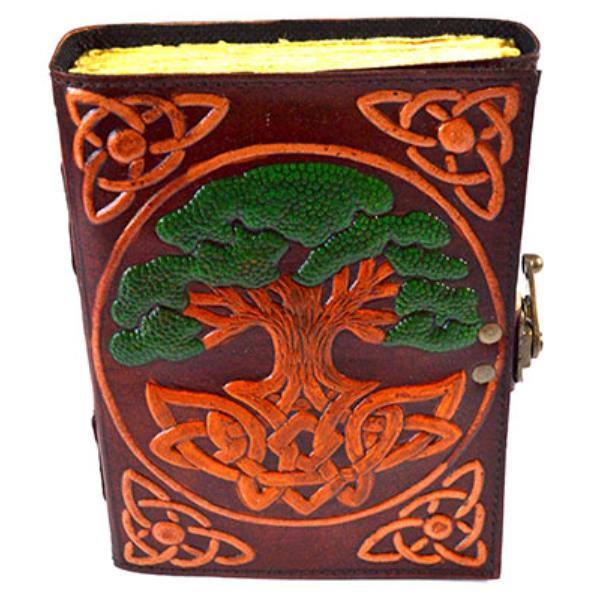 Picture of Azuregreen BBBL3440 4.5 x 6.5 in. Tree of Life Aged Looking Paper Leather with Latch - Unlined