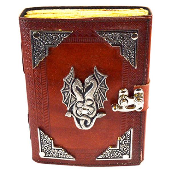 Picture of Azuregreen BBBL3427 4.5 x 6.5 in. Double Dragon Aged Looking Paper Leather with Latch - Unlined