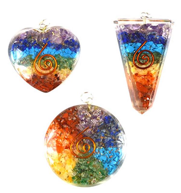 Picture of Azuregreen JP0154 Chakra Orgone for Point&#44; Heart & Round - Set of 3