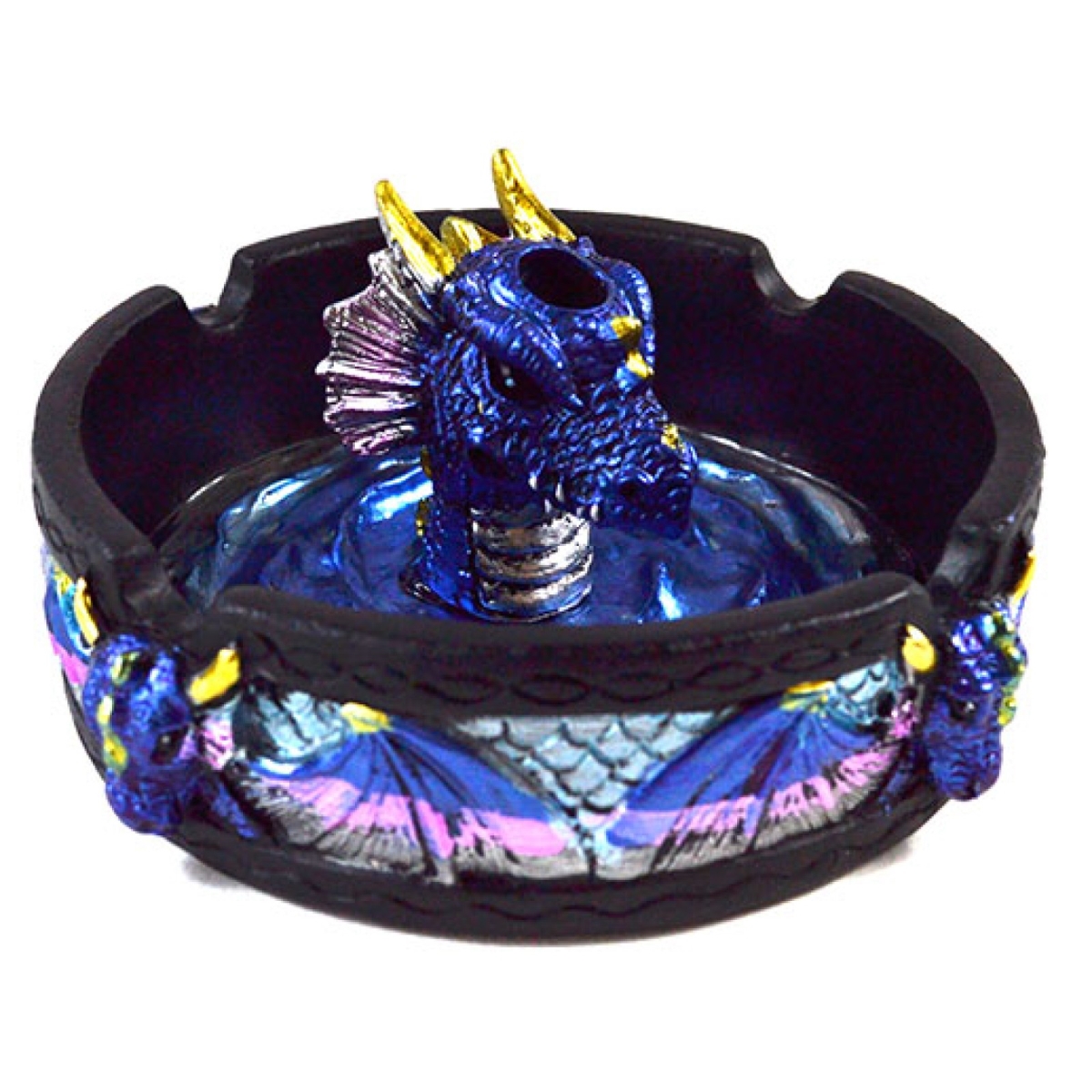 FAT3428 4 in. Dragon Ashtray with Snuffer