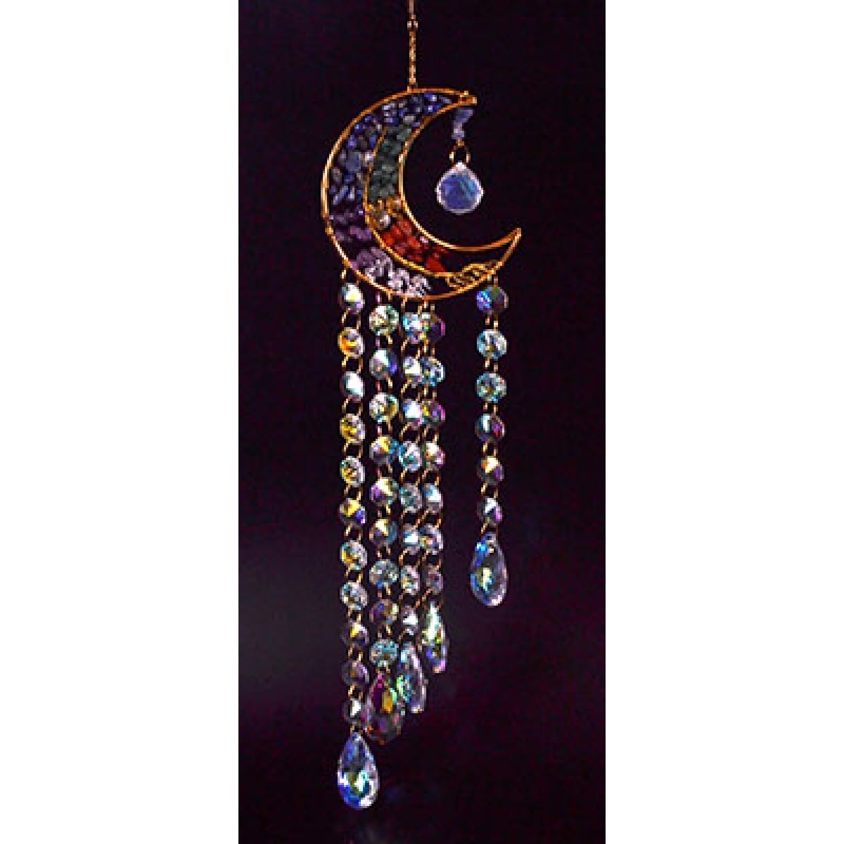 FSCWH26 21 in. Gemstone & Moon Sun Catcher