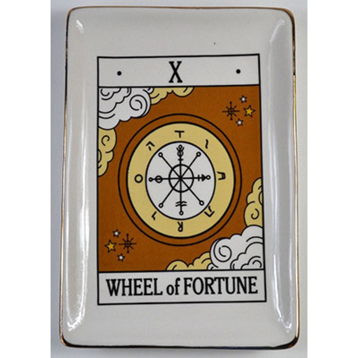 FD3452 4.5 x 6.5 in. Wheel of Furtune Tarot Dish