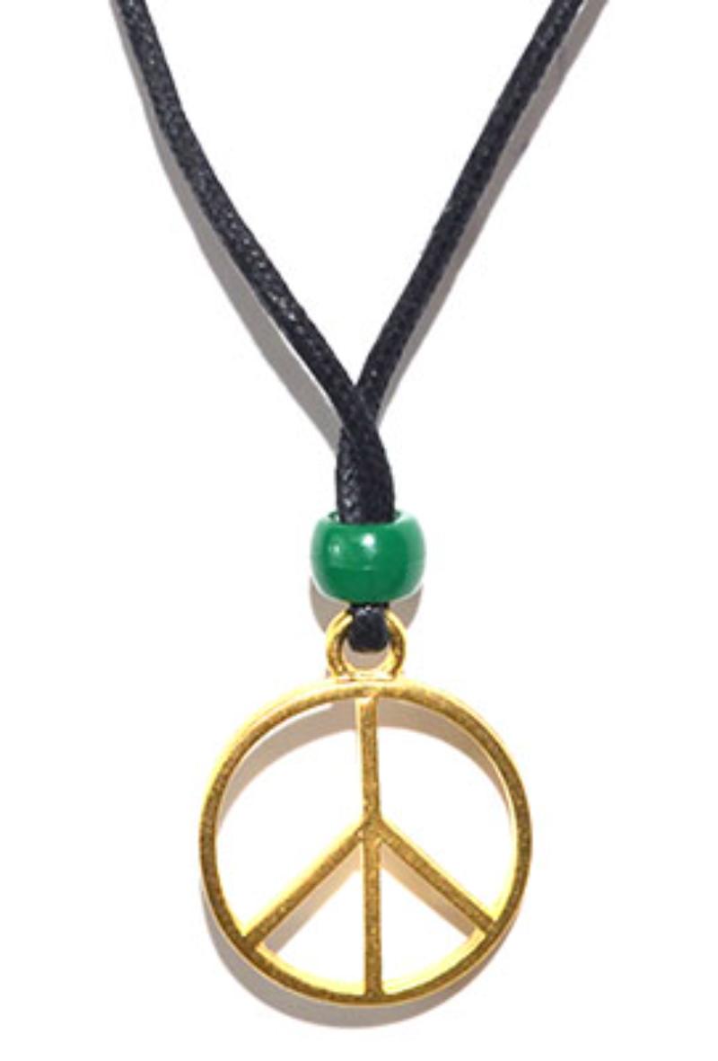 APEAG 1 ft. Peace Sign Pendant, Gold Amulet
