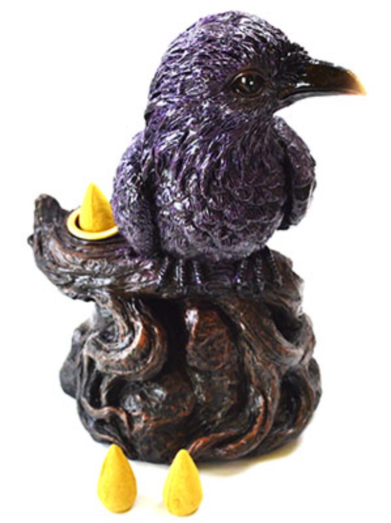 IBF3469 6.5 in. Raven Backflow Incense Burner