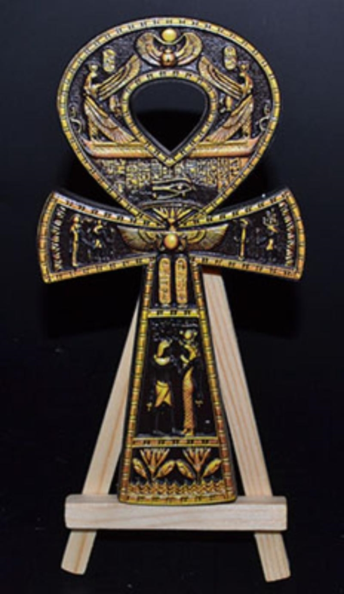 SAN1SB 6 in. Ankh Black with Stand