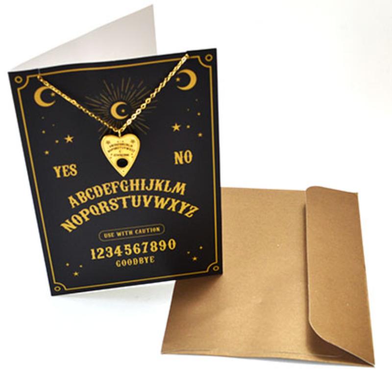 JN3465 Planchette Necklace Greeting Card