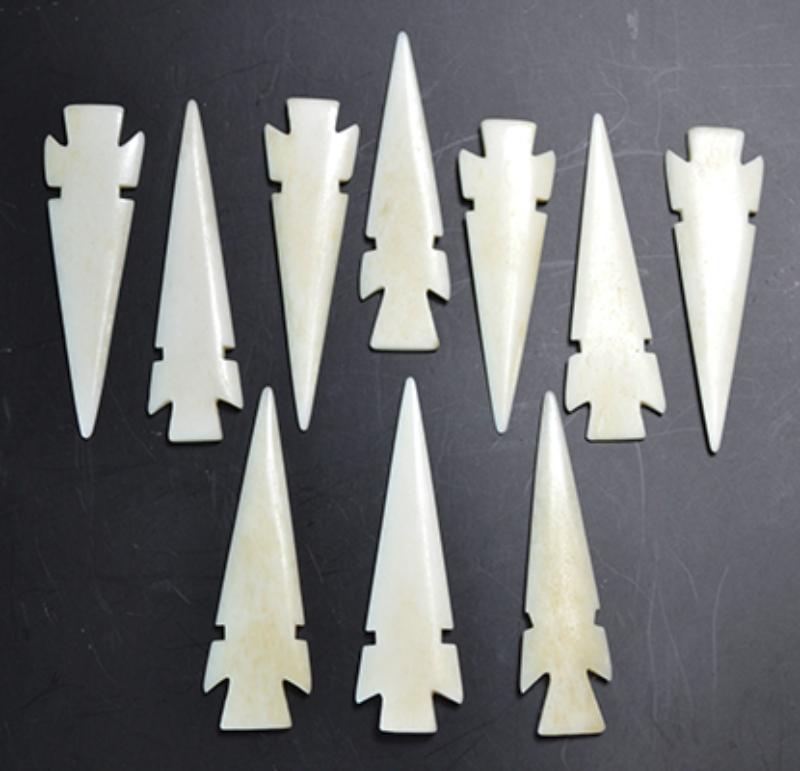 RAHBO10 3 in. Arrowhead Bone - Set of 10