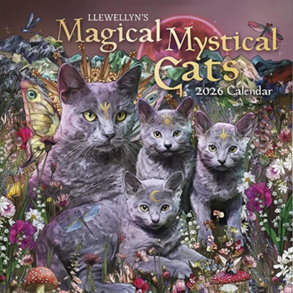 B27MAGGCW 2026 Magical Mystical Cats Calendar Book by Llewellyn