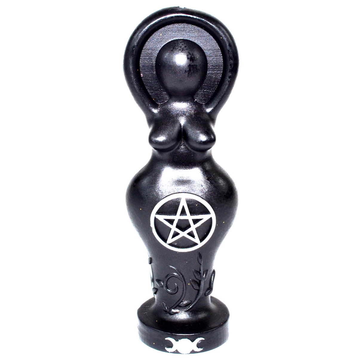 Azure Green CGODBK 5.5 in. Goddess Candle, Black