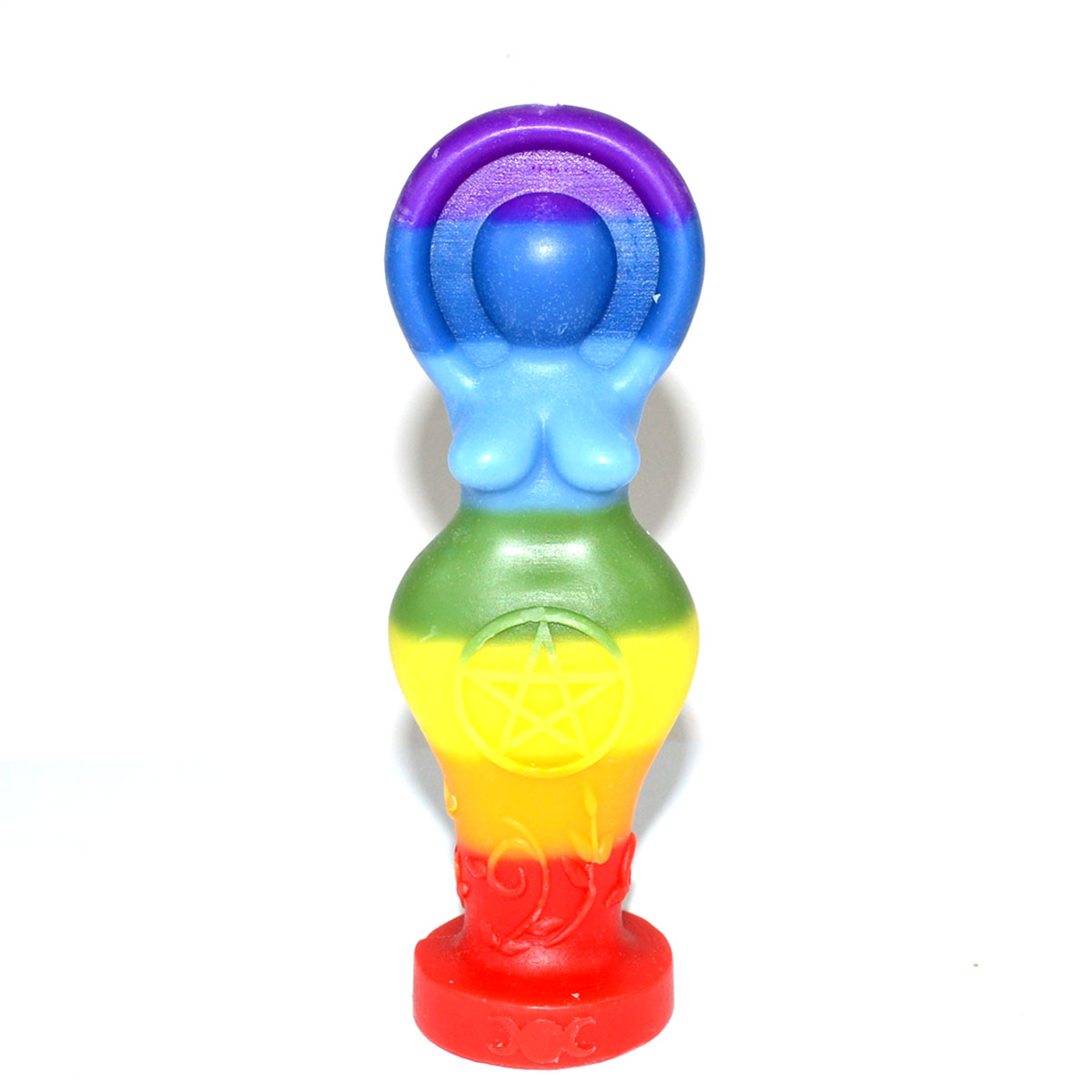 Azure Green CGODCH 5.5 in. Goddess Candle, Chakra
