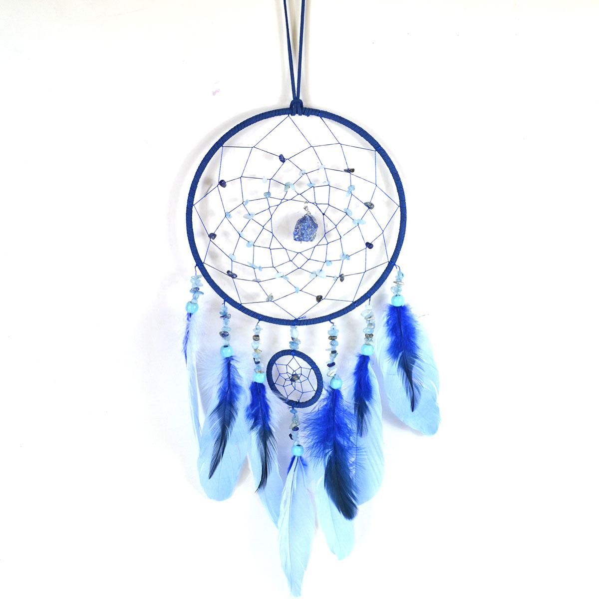 Azure Green RDC068 6.75 x 22 in. Lapis & Aquamarine Dreamcatcher