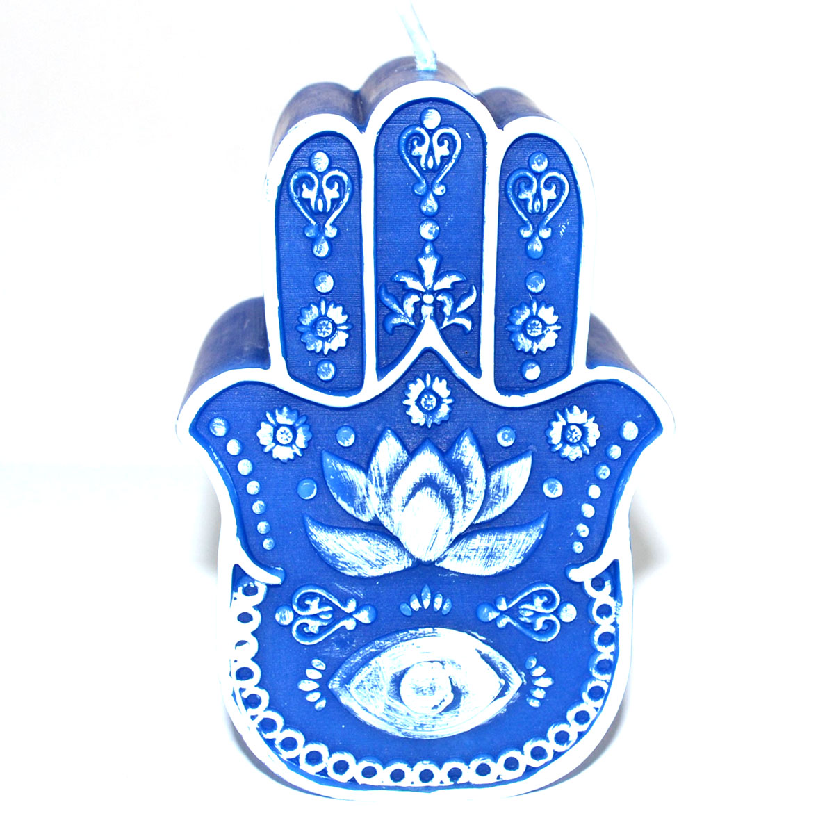CHANBL 5.5 in. Blue Hand of Fatima Candle