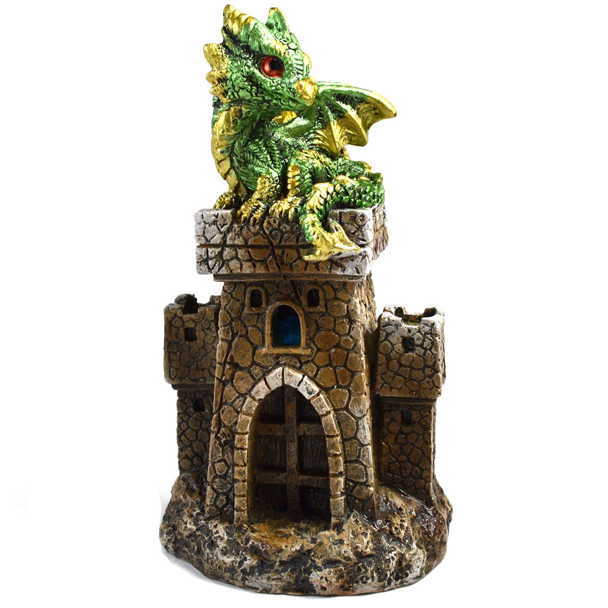 FD3490 5.5 in. Dragon on Castle with LED Lights