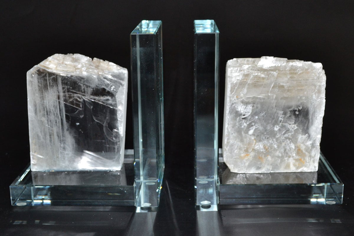 FE002 Selenite Book End - Set of 2
