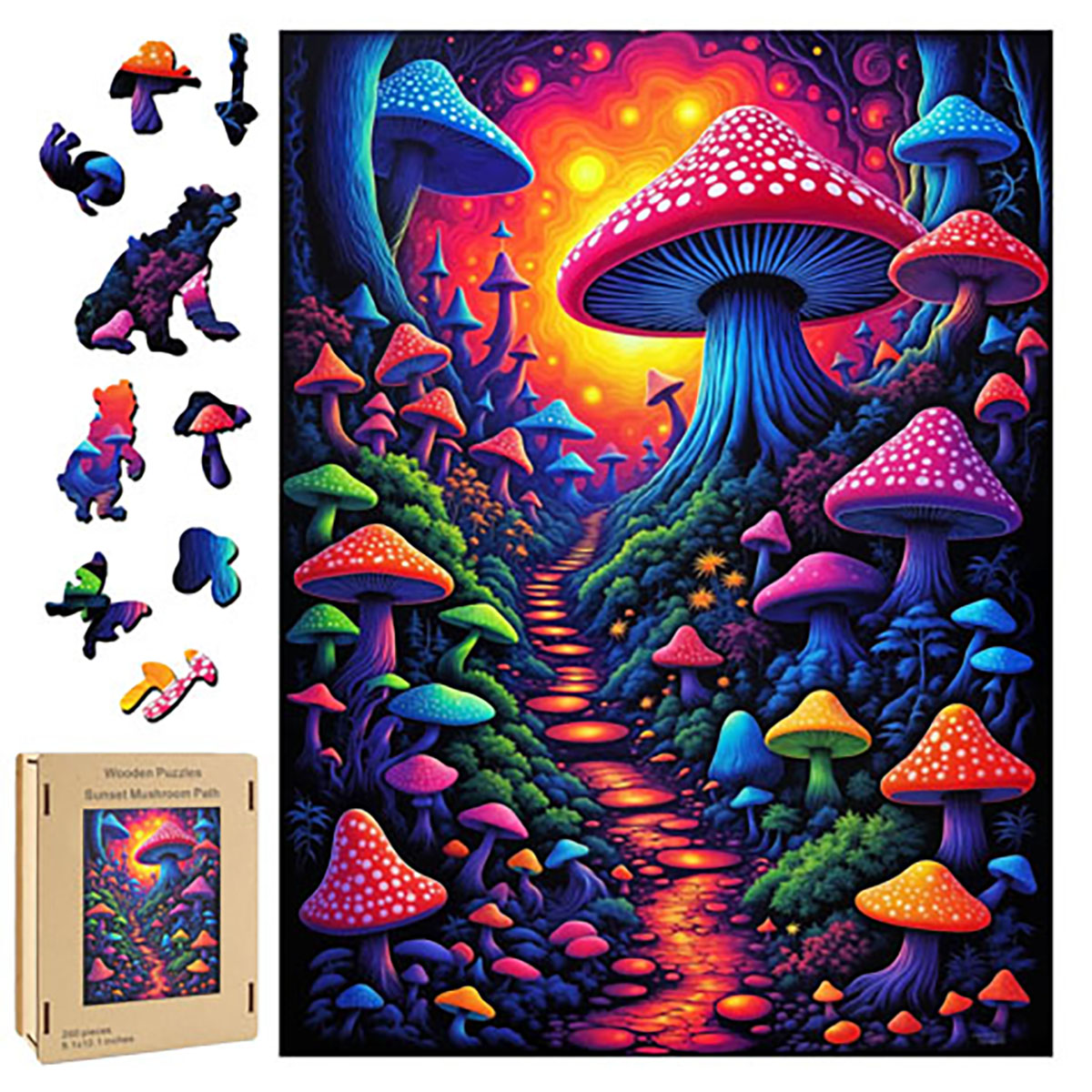 FP3510 Mushroom Wood Puzzle