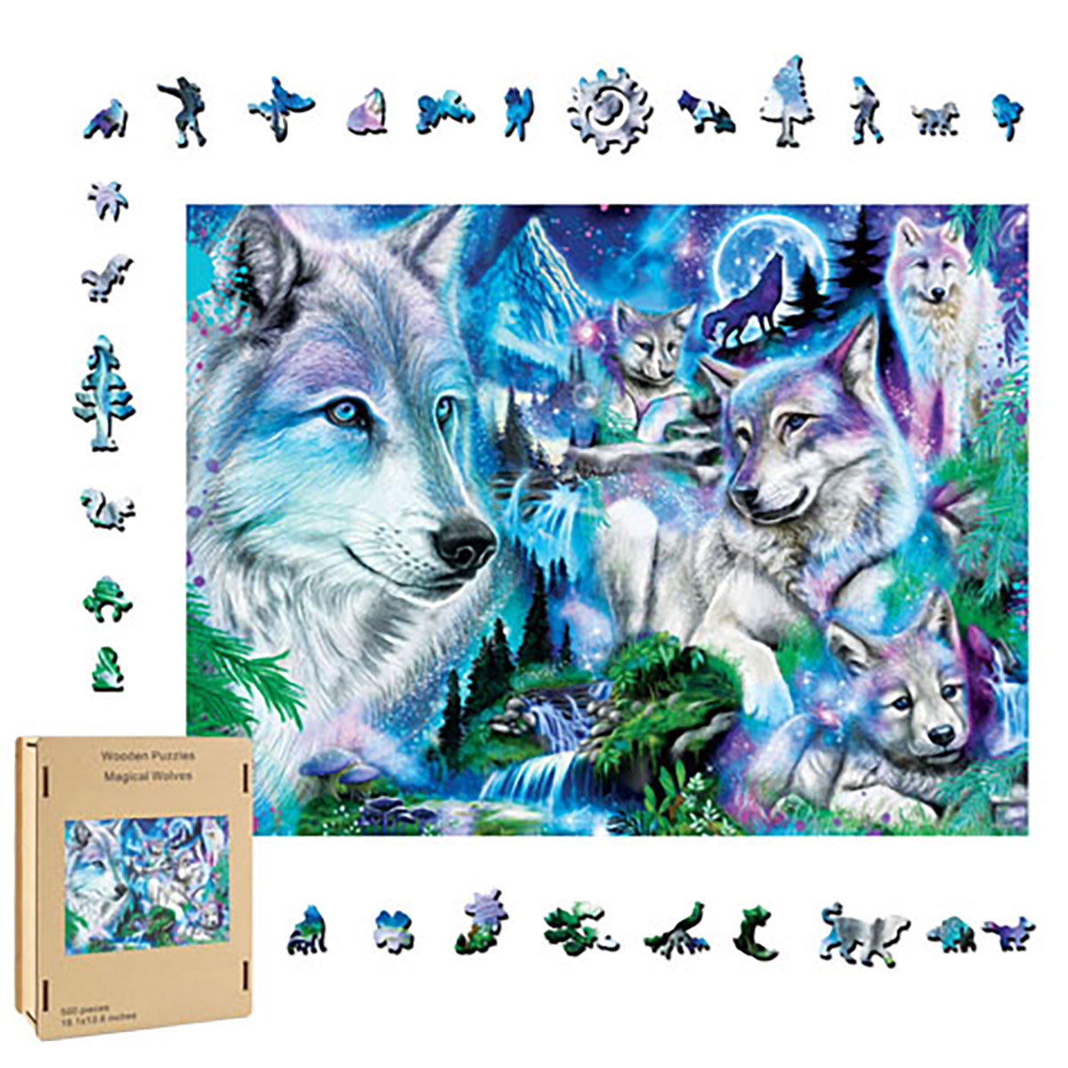 FP3511 Wolves Wood Puzzle