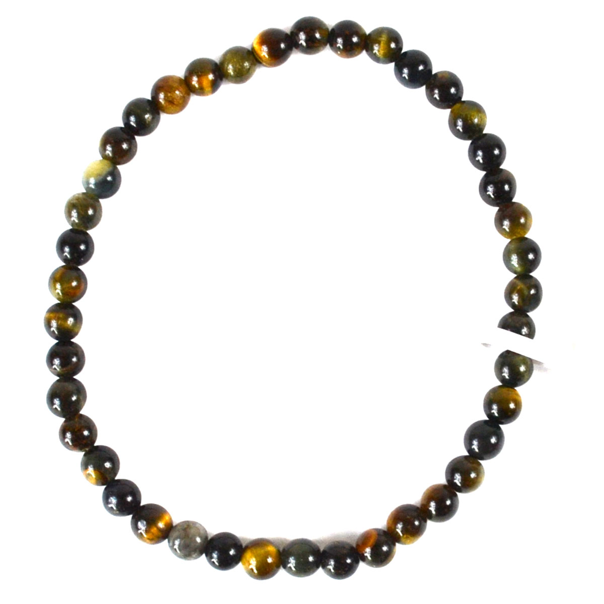 JB4430 4 mm Tiger Eye Bracelet, Blue