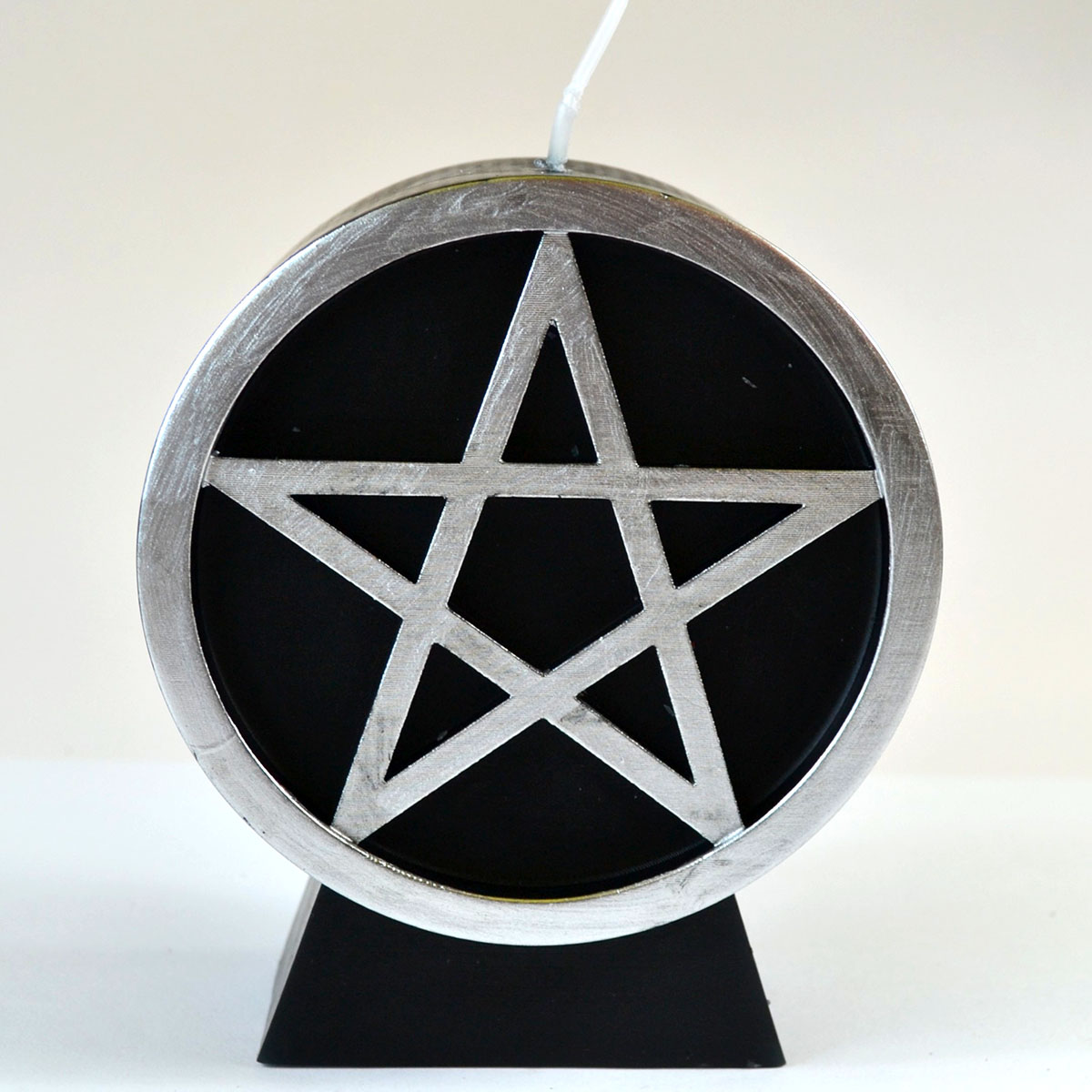Azure Green CPENBK 3.5 x 2 x 4.75 in. Black Pentacle Candle