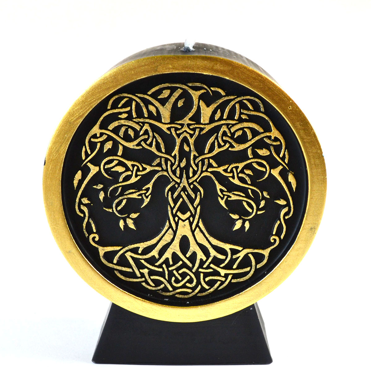 Azure Green CTOLBK Tree of Life Candle, Black