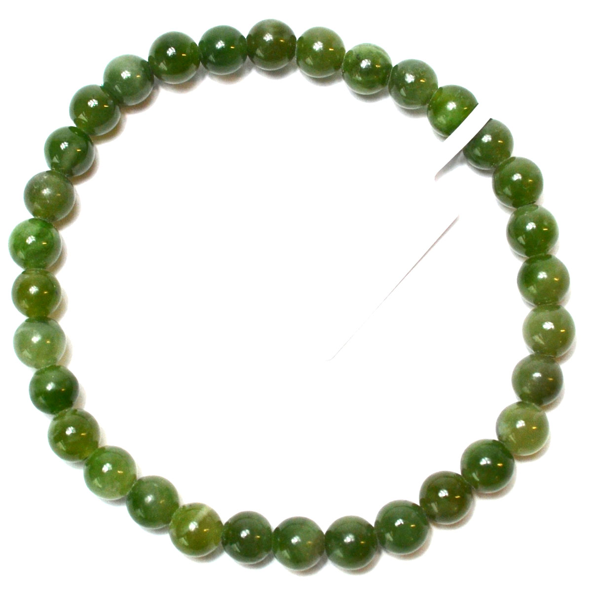 JB6474 6 mm Nephrite Jade Bracelet