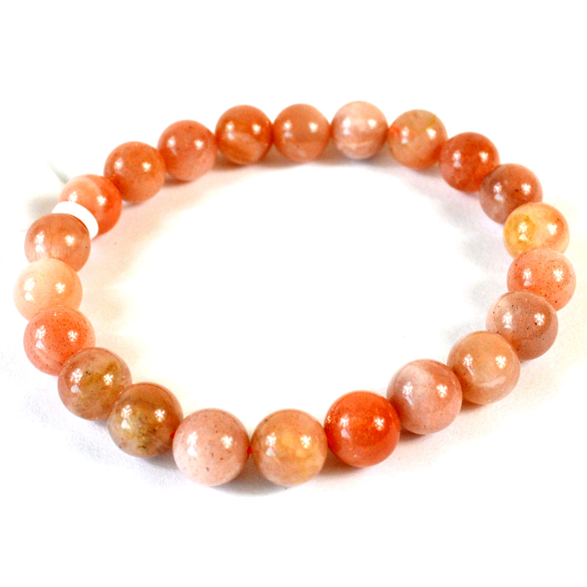 JB8851 8 mm Peach Moonstone Bracelet