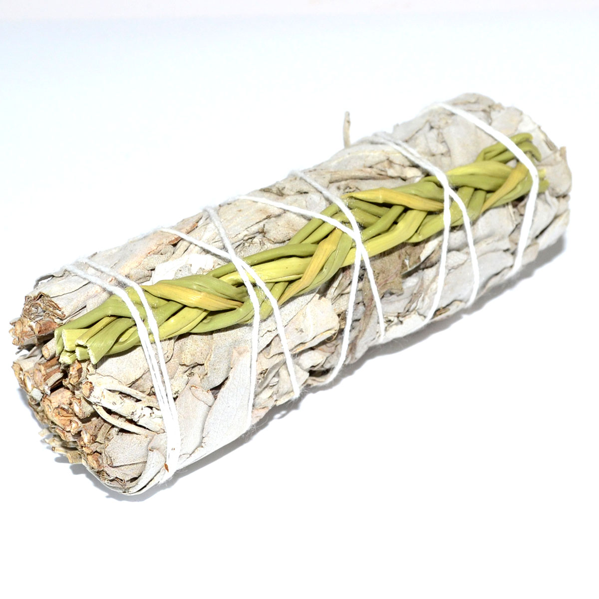 RS4WSSG 4 in. White Sage & Sweet Grass Smudge Stick
