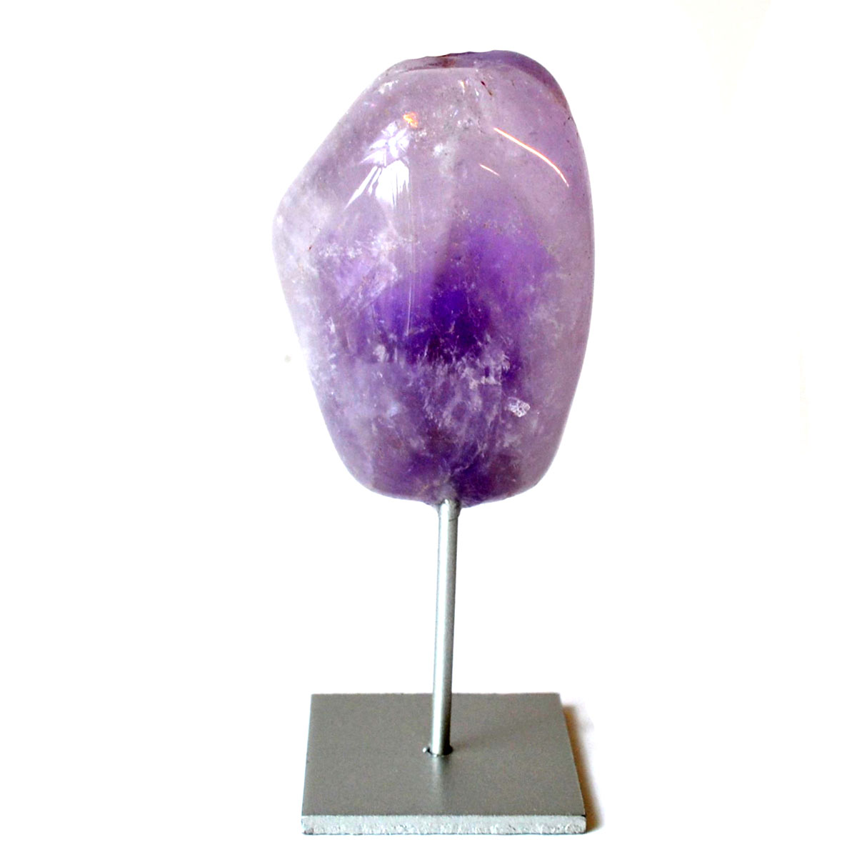 Azure Green GS022 Amethyst on Silver Stand