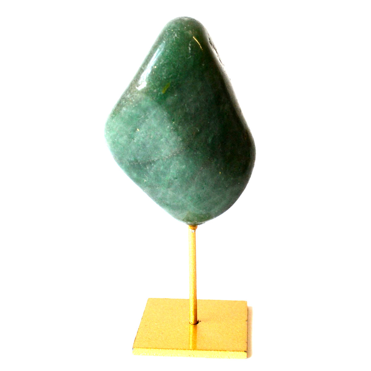 Azure Green GS024 Red Agate on Gold Stand
