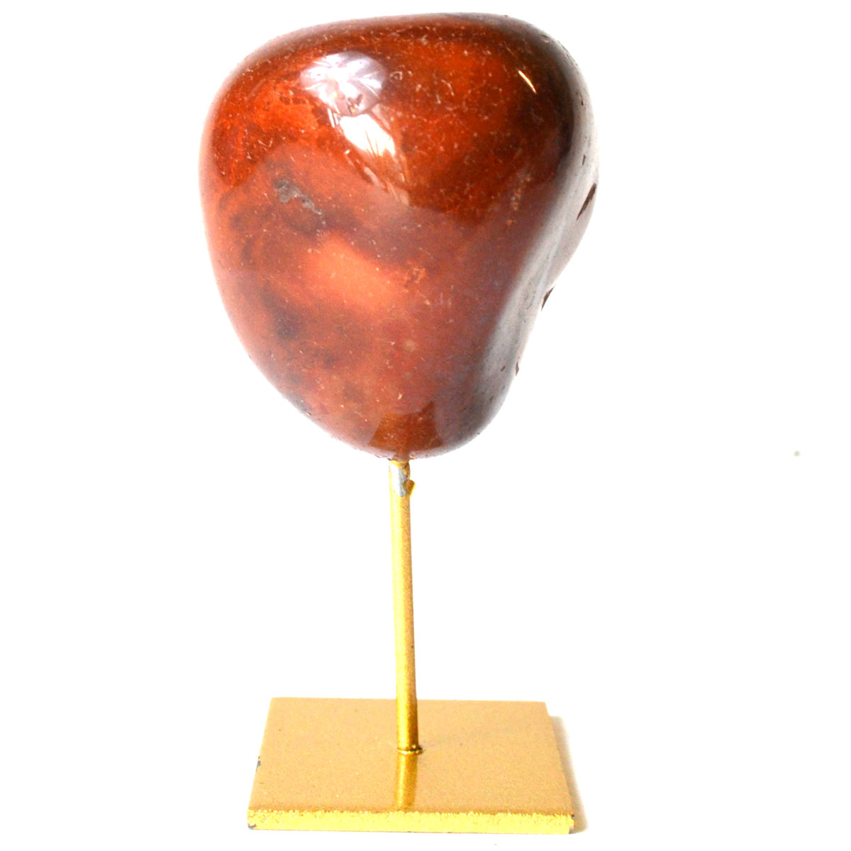 Azure Green GS025 Red Agate on Gold Stand