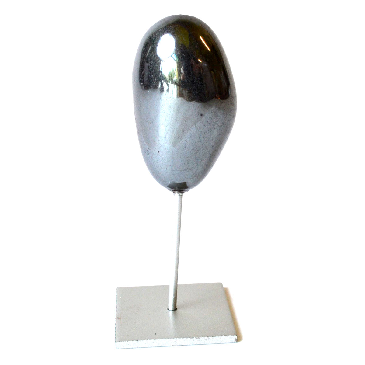 Azure Green GS026 Hematite On Silver Stand Gemstone