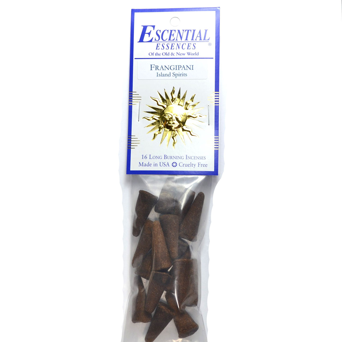 ICMFRAN Frangipani Escential Essences Incense Cones - Pack of 16