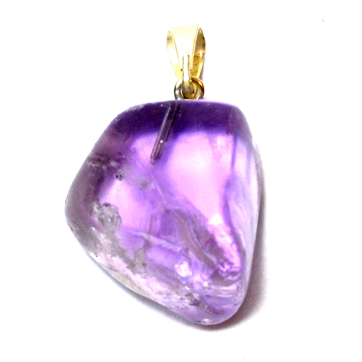 JTSAME Amethyst Tumbled Stone Pendant