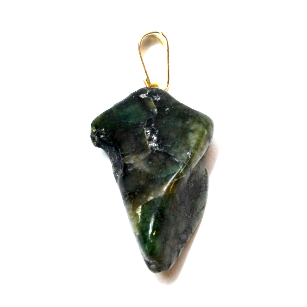 JTSEME Emerald Tumbled Stone Pendant