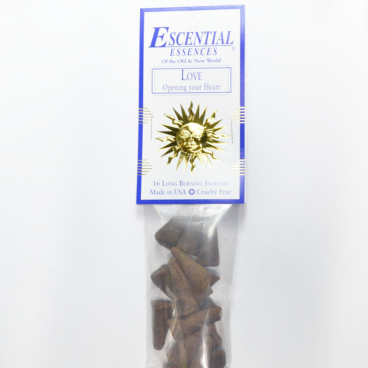 ICMLOV Love Escential Essences Incense Cones - Pack of 16