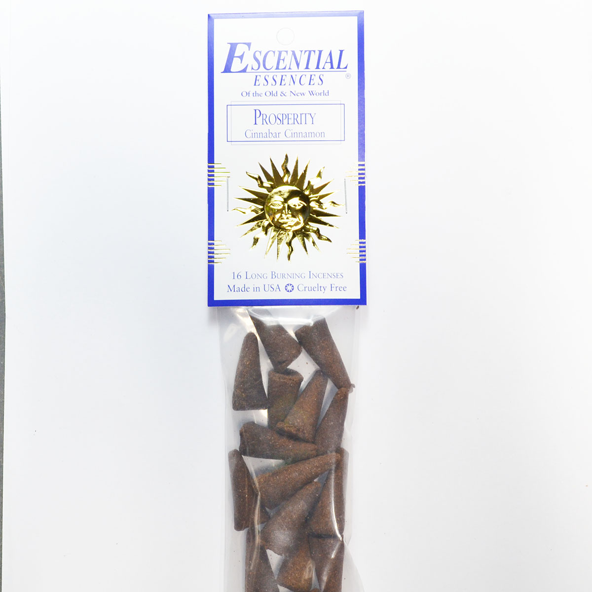 ICMPRO Prosperity Escential Essences Incense Cones - Pack of 16