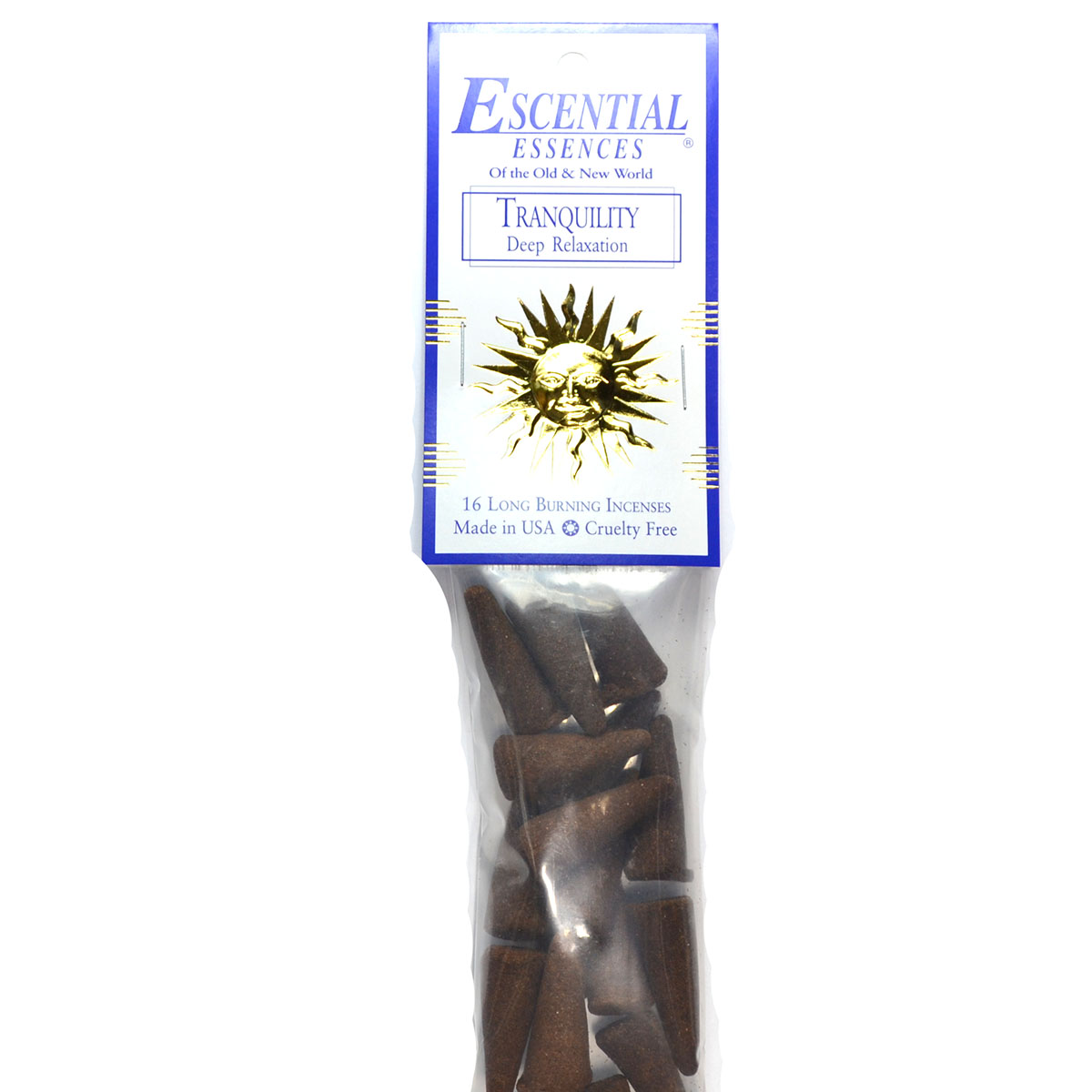 ICMTRA Tranquility Escential Essences Incense Cones - Pack of 16
