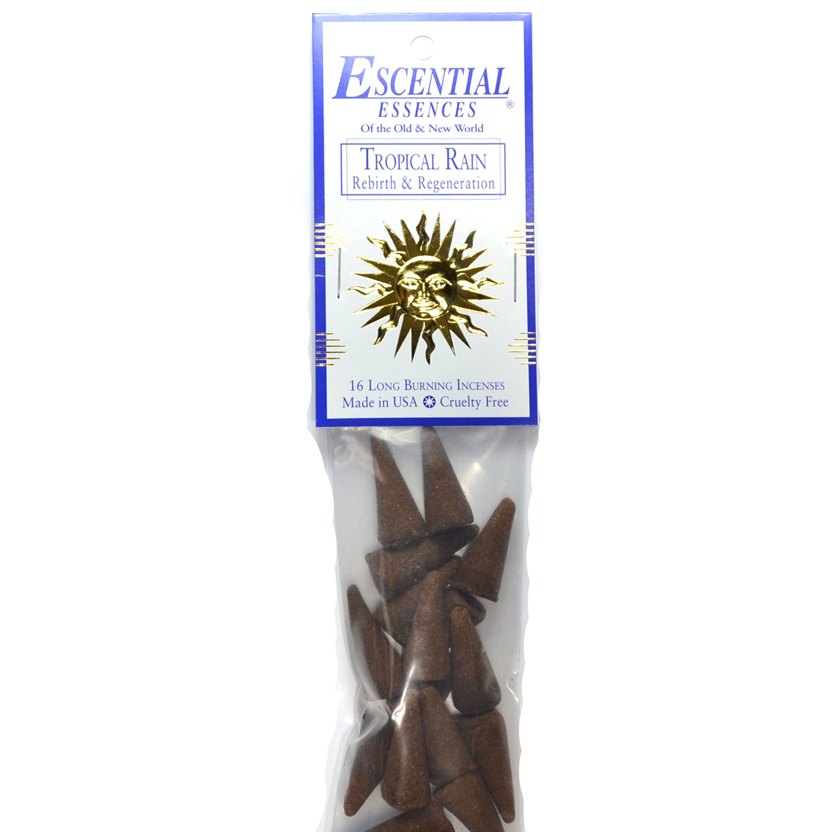 ICMTROR Tropical Rain Escential Essences Incense Cones - Pack of 16