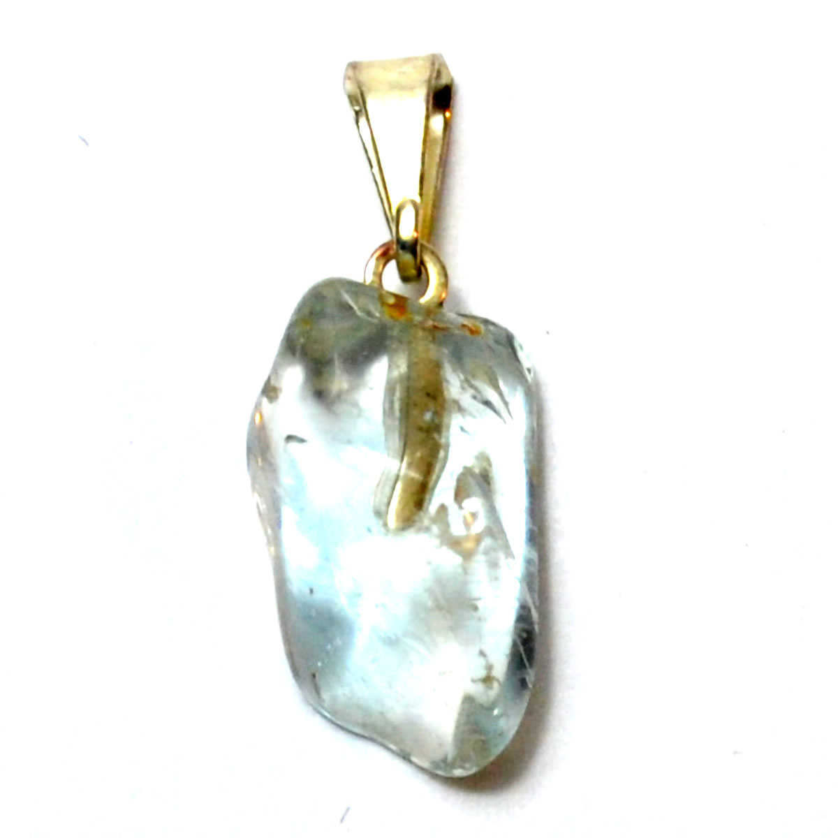 JTSTOPB Blue Topaz Tumbled Stone Pendant