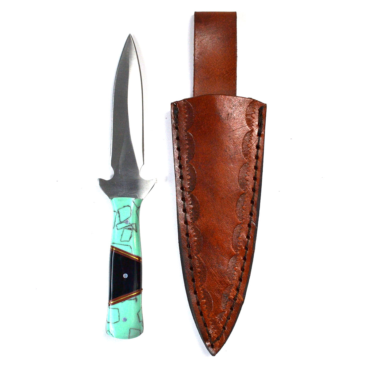 RA541 7 in. Turquoise & Black Athame Knife