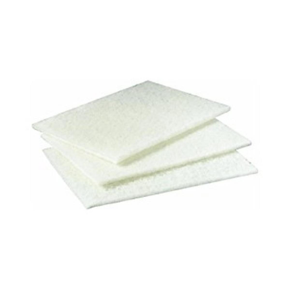 Picture of 3M 98 Scotch Brite Light Duty Cleansing Pad  6 x 9  White  20 Pack  3 Packs/CT