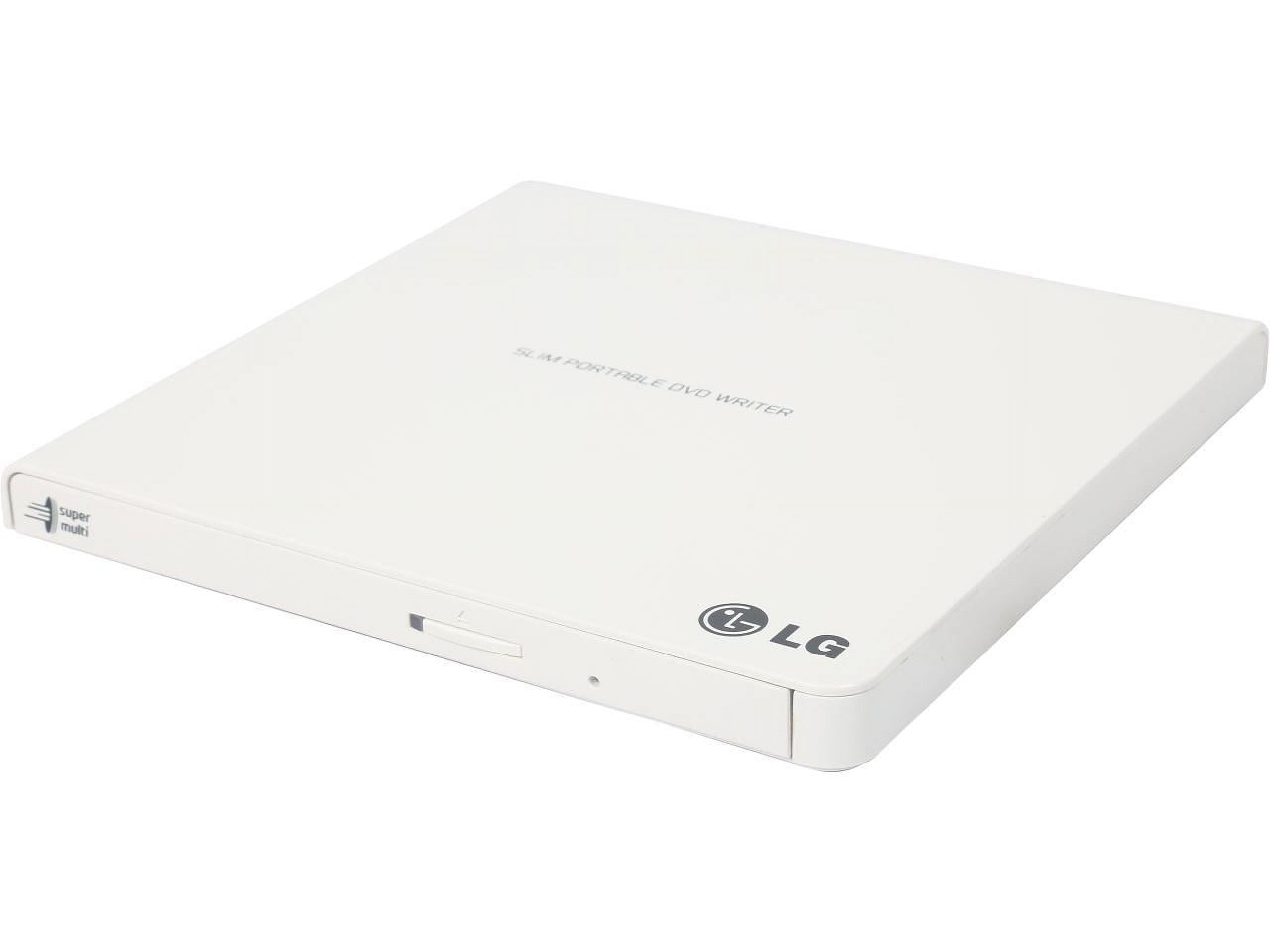 External Slim DVDRW 8X USB White with Cyberlink Software 9.5 mm Retail Storage