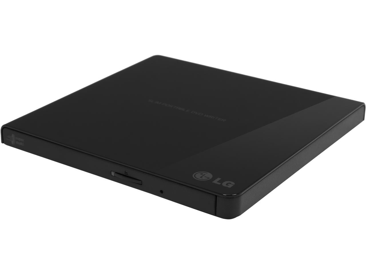 LG Electronics GP65NB60 External Slim DVDRW 8X USB Black with Cyberlink Software 9.5 mm Retail Storage
