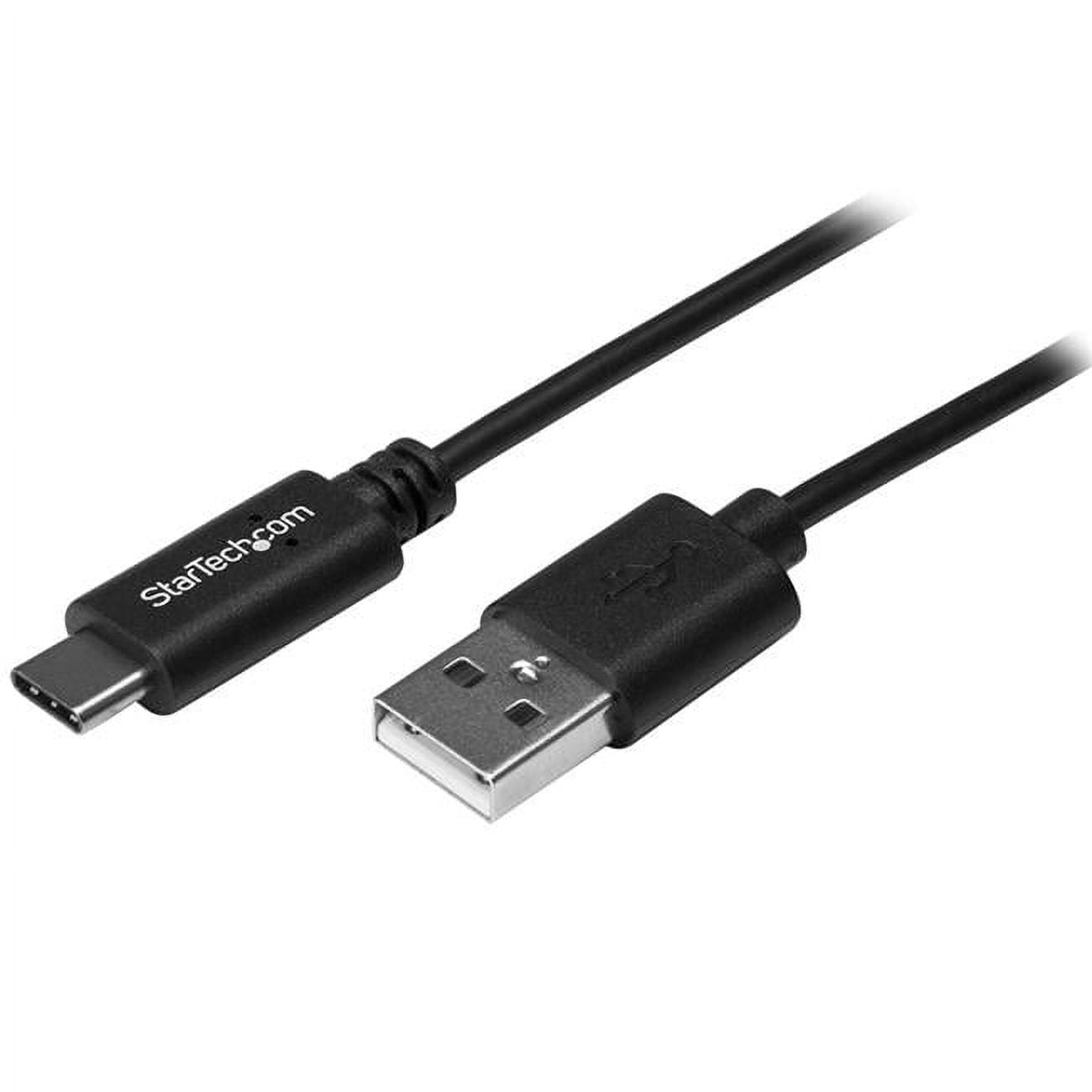 Picture of Star Tech USB2AC50CM 0.5 USB-C to USB-A USB2.0 Male Cable, Black