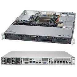 Picture of Supermicro SYS-5019S-MR Xeon E3-1200v5&#44; Core i3 S1151 H4 C236 4 x 3.5 in. Hotswap SATA 400W Redundant Platinum Box - Brown
