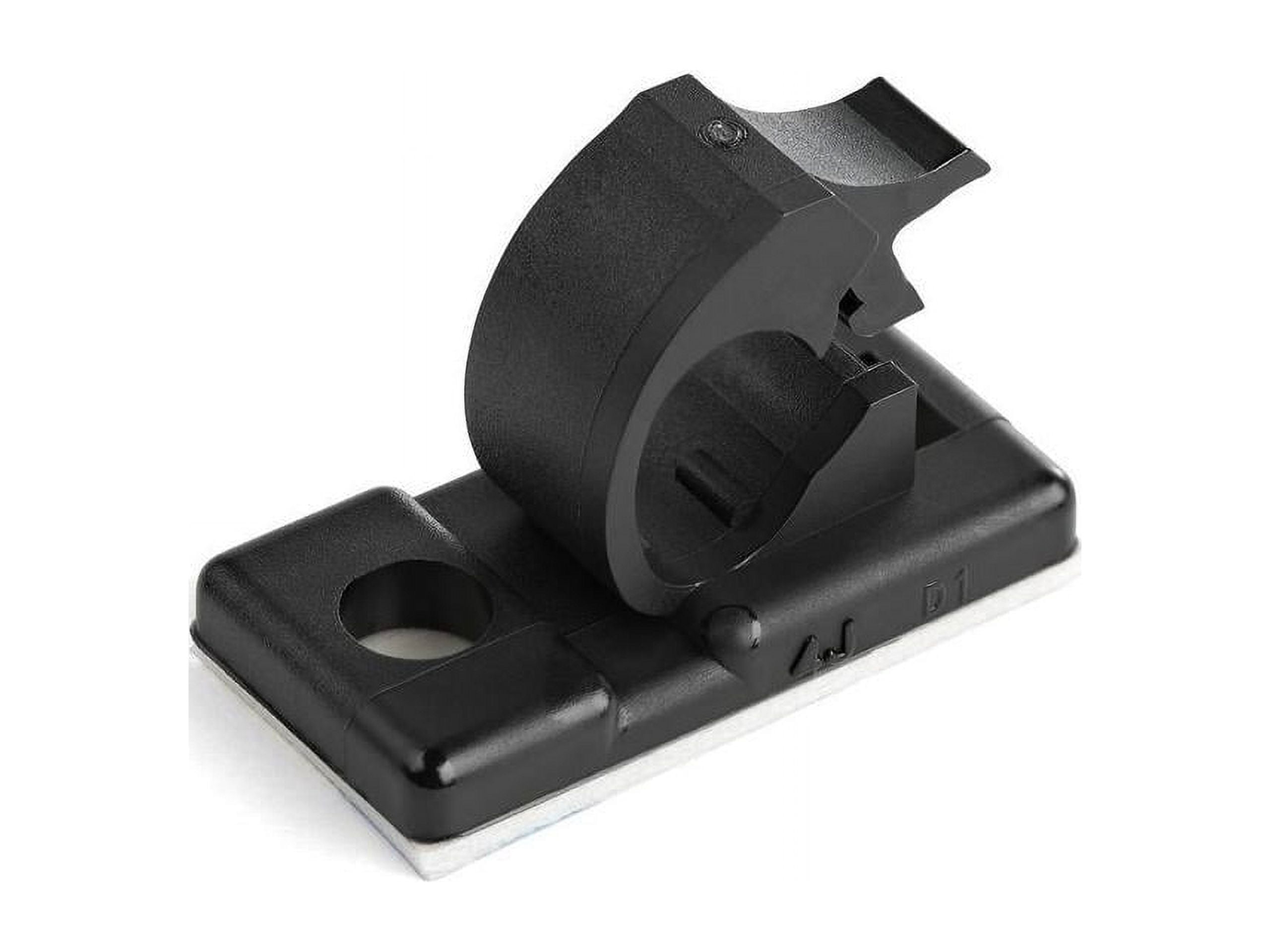 100 Adhesive Cable Management Clips, Black
