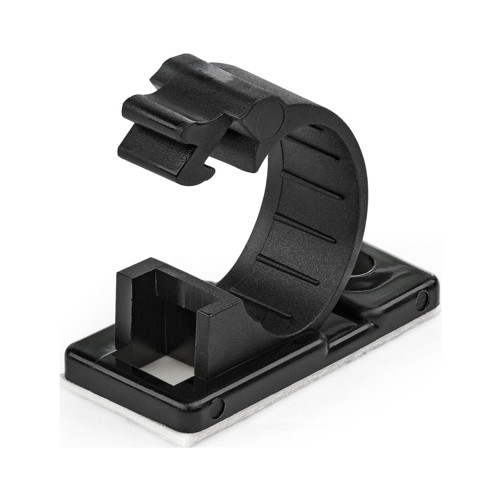 100 Adhesive Cable Management Clips, Black