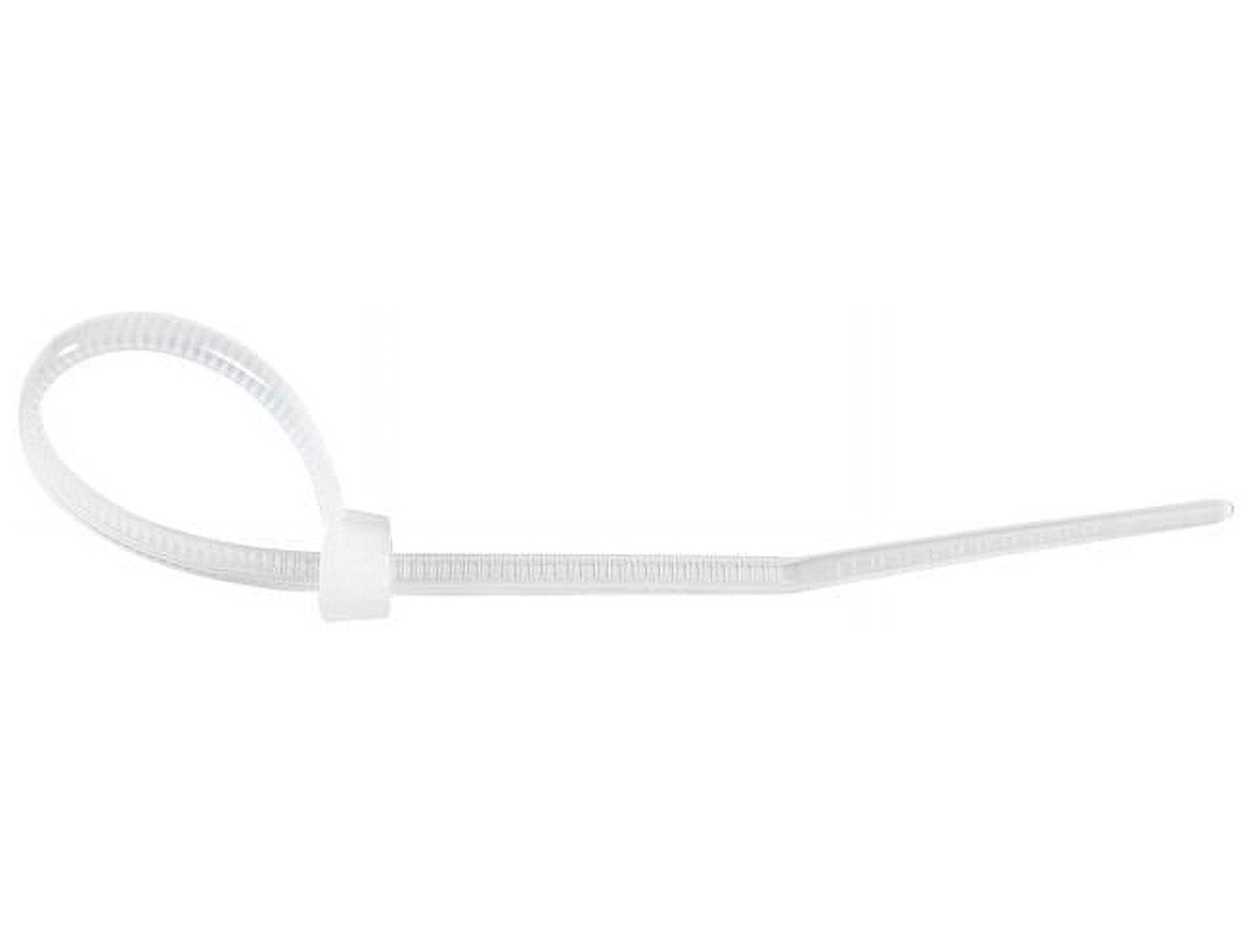 4 Cable Nylon Plastic Zip Tie, White - Small - Pack of 100