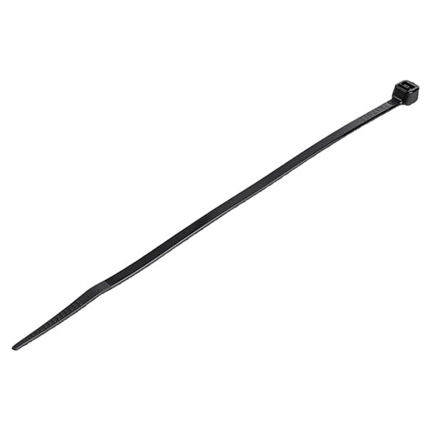 6 Cable Nylon Plastic Zip Tie, Black - Medium - Pack of 100
