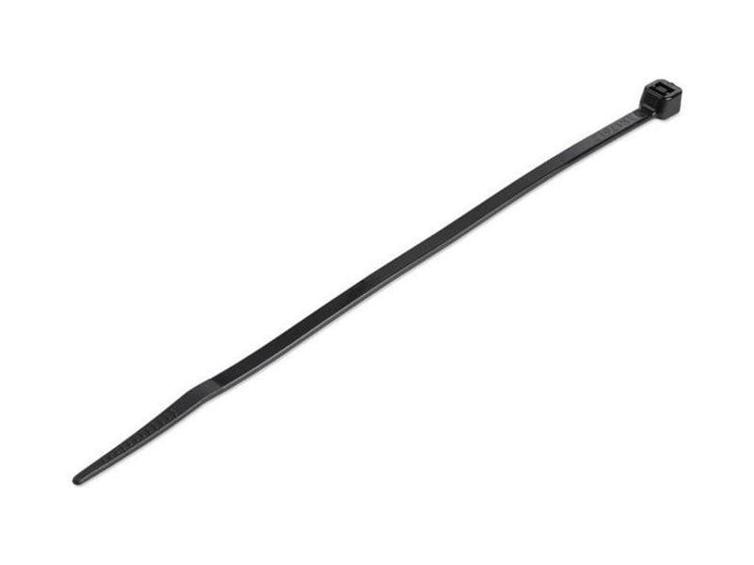 6 Cable Nylon Plastic Zip Tie, Black - Medium - Pack of 1000